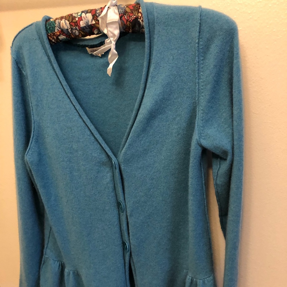 Sundance Teal Cashmere Cardigan